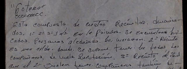 Fragmento de una de las cartas manuscritas por el reo Rosemberg.